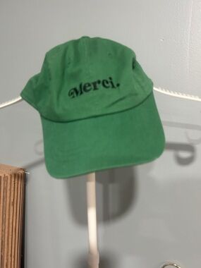 Universal Thread Green "merci" Embroidered Kids Cap
